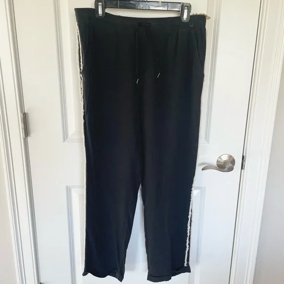NWT GoSilk pants with fringe stripes and pockets. - Picture 3 of 10